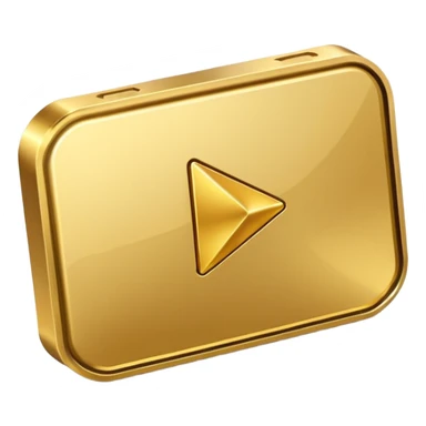 youtube golden play button with res edges sticker