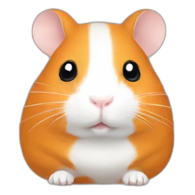 Orange with white stripe Hamster moody sticker