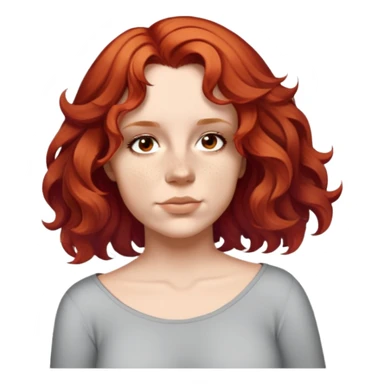 female, little-wavy hair over shoulder sticker
