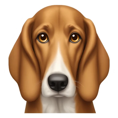 light brown coonhound mixed with a collie with a long nose and brown eyes sticker