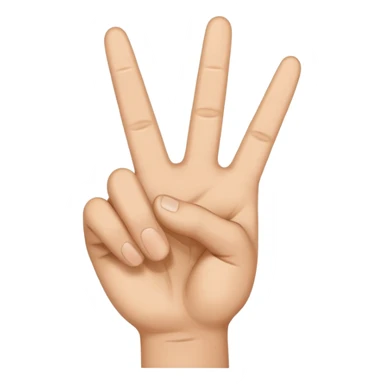 emoji hand peace sign sticker