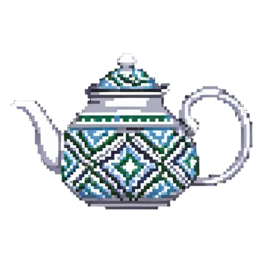 Moroccan metal teapot sticker