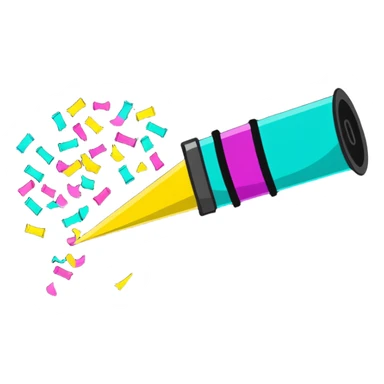 colorful confetti celebration popper sticker