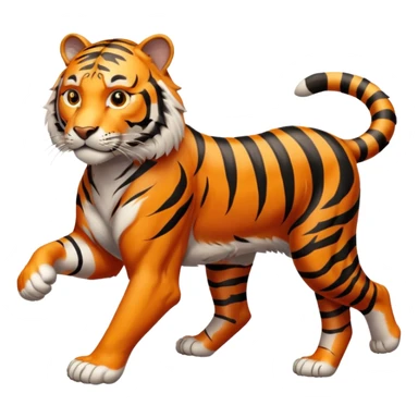 High resolution of a runnig tigar sticker
