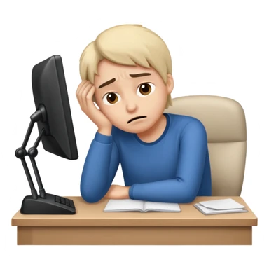 Bored in office over work  sticker