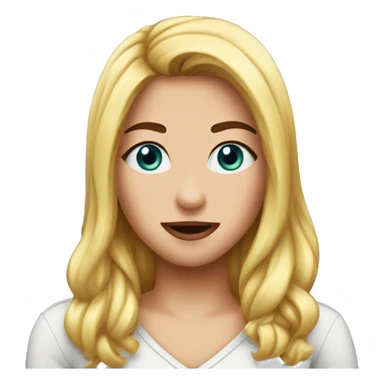 emily face heart eyes drooling  sticker