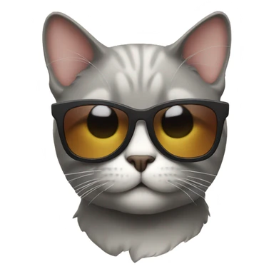 Cat with sunglasses sticker