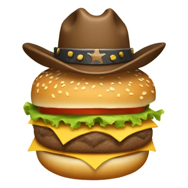 Cowboy hamburger  sticker