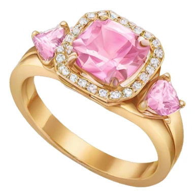 Engagement ring pink sticker