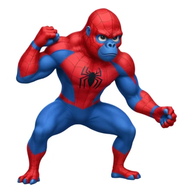 Gorilla wearing Spiderman suits sticker