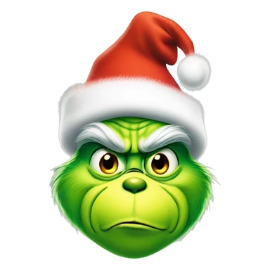 The Grinch with a Christmas hat  sticker