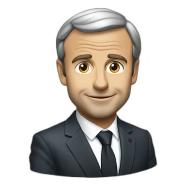 Emmanuel Macron argent sticker