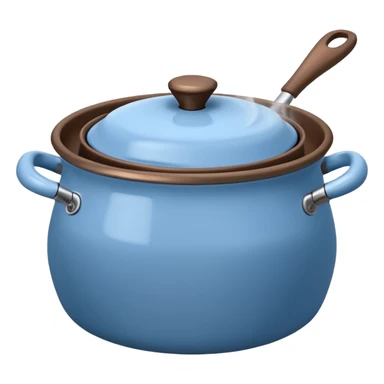 cooking pot powder blue   sticker