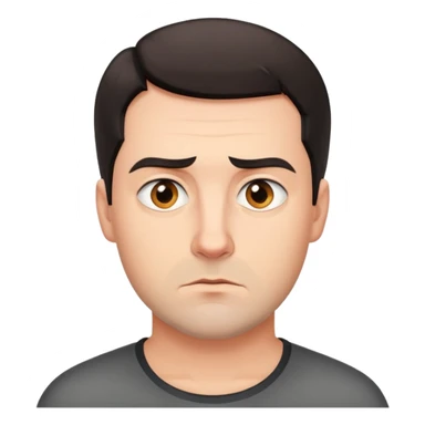 German man with short dark hair, serious expression sticker