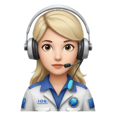 A female Space and satellite engineer sticker