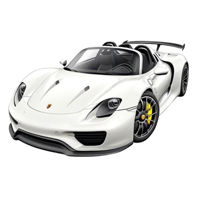 Porsche 918 Spyder - Porsche (Model Year: 2021) (Iconic colour: White) sticker
