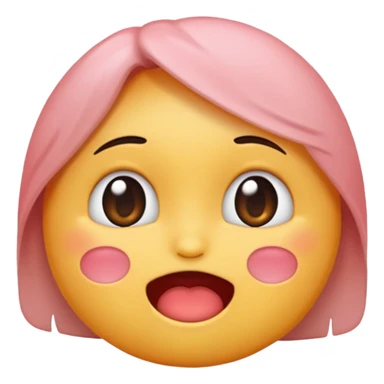Emoji funny blushing  sticker