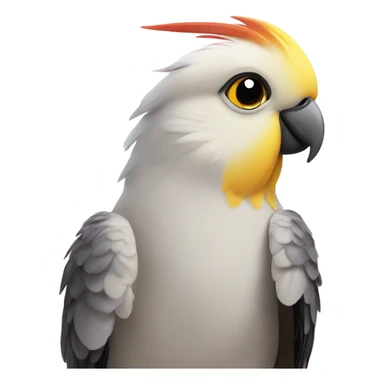 cockatiel smiling looking up sticker