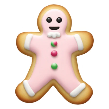 pale pink christmas cookie sticker