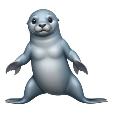 scary grey sea lion full body sticker