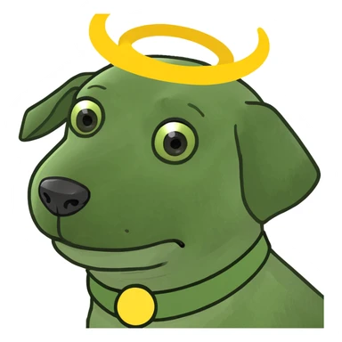 Cane con aureola  sticker