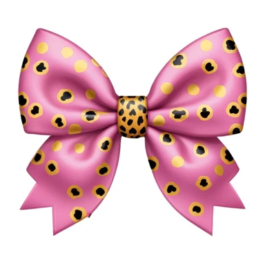 sakura bow with cheetah spots sticker