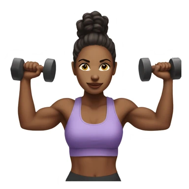 strong gorgeous woman working out sticker