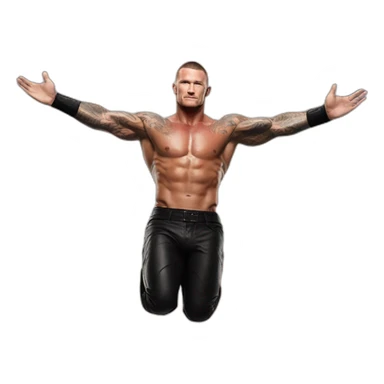 randy orton flying in the sky sticker