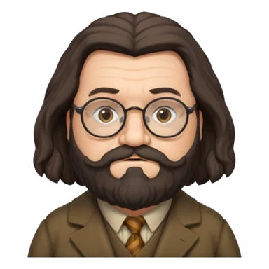 Professor Rubeus Hagrid wearing glasses sticker
