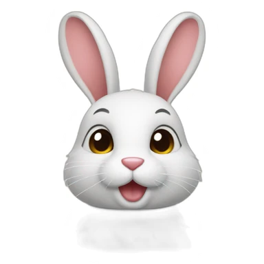 lapin qui fait un bisou sticker