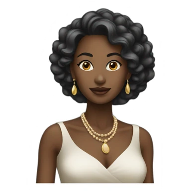 elegant-black-woman sticker