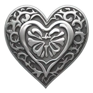 Chrome heart  sticker