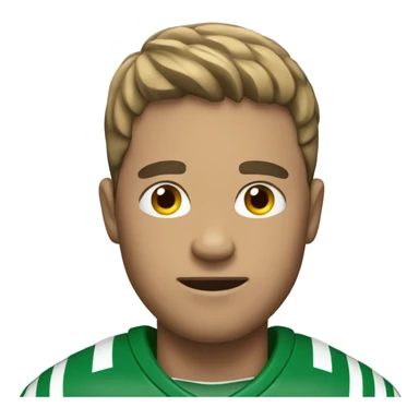 Man with football sticker