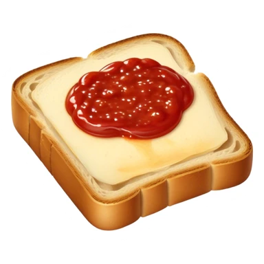 slice of bread with with a squeeze of tomatoe sauce on top sticker