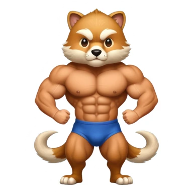 animal with muscle sticker