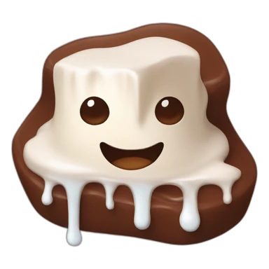 Melting chocolate marshmallow sticker