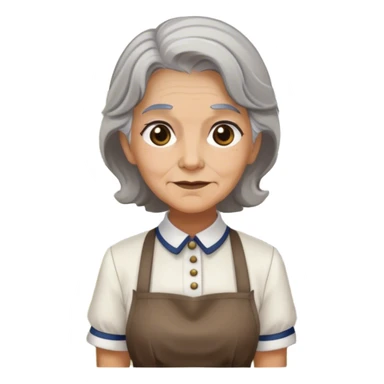 Old waitress In a cemetery  sticker