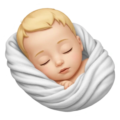 Baby sleeping in a blanket sticker