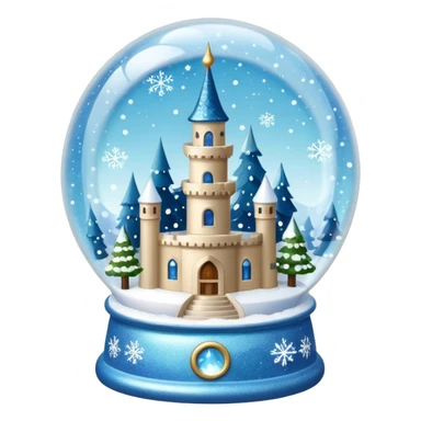 snow-globe, tower inside sticker