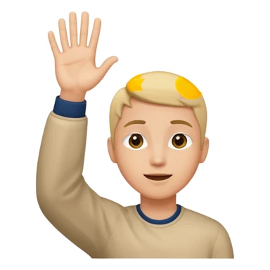 person raising hand sticker