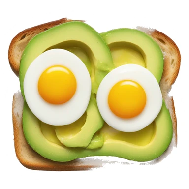 avocado toast with eggs sticker