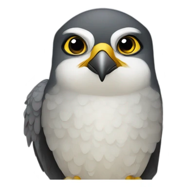 Peregrine falcon working on a spreadsheet sticker