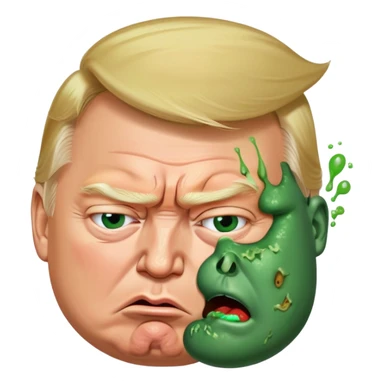 Putin puking on Donald trump sticker