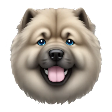  chow chow with blue gray eyes sticker
