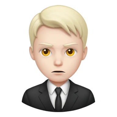 Job application with evil face sticker