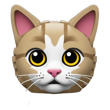 Cat made of Lego sticker