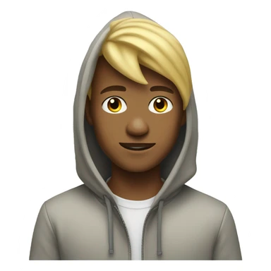 blonde boy outdoors in hood sticker