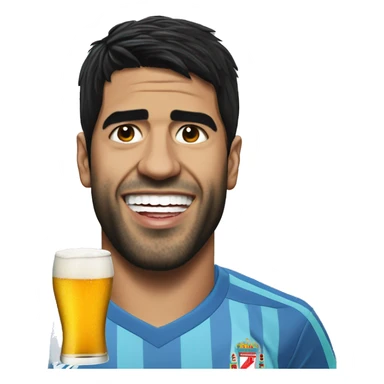 Luis Suárez drink beer sticker