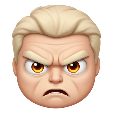 Angry face with puffed cheek  sticker