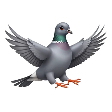 angry pigeon dive bombing sticker